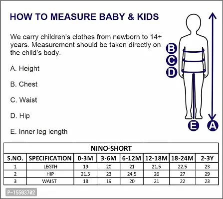 Nino Bambino Denim Blue Colour Solid Button Closure Shorts/Half Pant/Short Pants for Baby Girls (4-5 Years)-thumb4