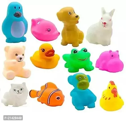 Classic Baby Bath Toy Set Of 8 Pcs Chu Chu Colorful Animal Shape Toy (Multicolor) (Multi Design)