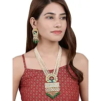 H.S.ENTERPRISES Women wear Necklace Long Set For Women With Pair of Beautiful Earrings (HSJ-Pink)-thumb1