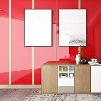 HAPPYMATES Red Wallpaper 60cm X 10 Feet Smooth Finish Glossy, Waterproof, Removable Wallpaper, Thick Oil Resistant, Decorative Sheet, Interior Sticker, Stylish,-thumb4