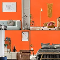 HAPPYMATES Wall Stickers DIY Wallpaper Decal (59.72 x 254.8 cm) Self Adhesive Decals Living Room Hall Bedroom Decoration Flower Polyvinyl Chloride Wallpaper Vinyl PVC Wallpaper(Orange Matte)-thumb3