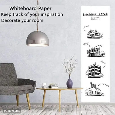 HAPPYMATES 2 Rolls Whiteboard Paper Sticker Roll 45 x 121cm DIY Self-Adhesive Dry Erase Paper Film Chalkboard Wallpaper for Home Office School Memo-thumb5