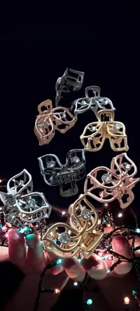 HAPPYMATES 4 Pcs Korean Style Pearl Barrettes Women's Set Crystal Flower Mini Metal Clip Marble Alligator Clutches Duckbilled Headdress Jewelry Hair Accessories set Clips-thumb4
