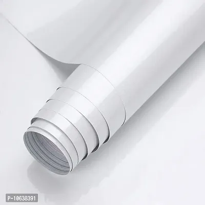 HAPPYMATES White Stylish Wallpaper Sticker, Adhesive , 24In X 3 Meter Removable, Renovation, Waterproof, Thick, Wallpaper for Bathrooms, Smooth, Dinock Sheet, Rental Type, Toilet, Furniture, Table,