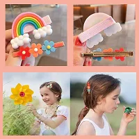 HAPPYMATES Baby Girl's Hair Clips Cute Hair Accessories Colorful Rainbow Flower Fruit Dessert Patterns Barrettes For Baby Girls Teens Toddlers, Assorted styles,14Pcs Pack-thumb3