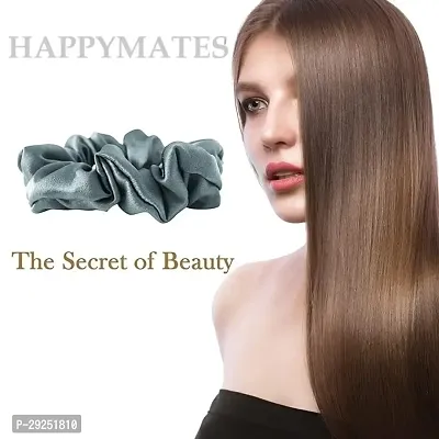 HAPPYMATES Large Silk Hair Scrunchies Silk Hair Ties, No Damage for Frizz Prevention, Sleep and Night Scrunchie-thumb4
