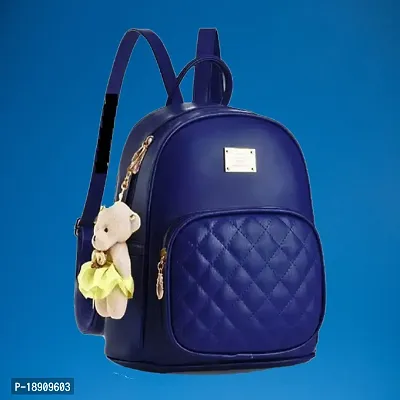 Supreme Quality Shopee Girls PU Leather Backpack/School/College/Tution/Coaching Backpack-thumb0