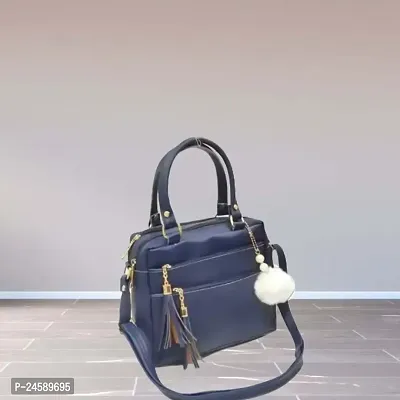 Attractive Women Blue PU Handbag-thumb0