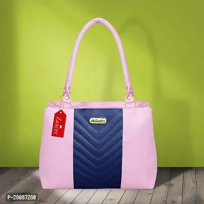 Stylish Colorblocked PU Handbag For Women