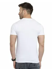 Denip Stylish Premium Polyester Printed T-Shirt (XL, 1) White-thumb1