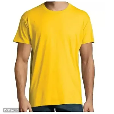 Plain Yellow Tshirt for Men-thumb0