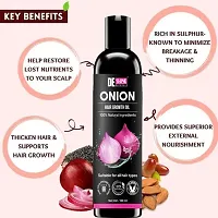 Onion Oil for Hair Growth and Regrowth | Black and Shiny Hair | Herbal Oil for Healthy Hair-thumb1