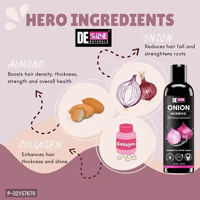 Deshine Natural Onion Hair Oil-100ml-thumb3