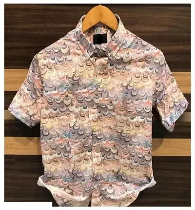 Hot Selling Cotton Blend Short Sleeves Casual Shirt 