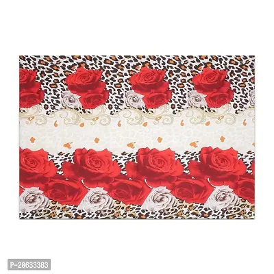 PCOTT Prime Collection 144TC 3D Printed Polycotton Double Bedsheet with 2 Pillow Covers (Multicolour, Size 87 x 87 Inch) - Tiger Print with Roses 3D-thumb2