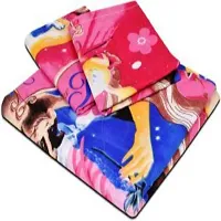 PCOTT Prime Collection 144TC 3D Printed Polycotton Double Bedsheet with 2 Pillow Covers (Multicolour, Size 87 x 87 Inch) - Barbie - Princess 3D1-M-thumb3