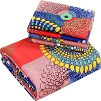 PCOTT Prime Collection 144TC 3D Printed Polycotton Double Bedsheet with 2 Pillow Covers (Multicolour, Size 87 x 87 Inch) - Check 3D1-thumb2