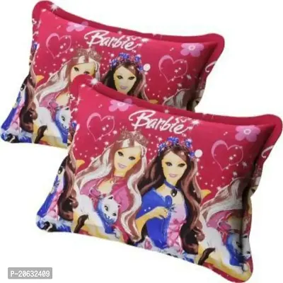 PCOTT Prime Collection 144TC 3D Printed Polycotton Double Bedsheet with 2 Pillow Covers (Multicolour, Size 87 x 87 Inch) - Barbie - Princess 3D-M-thumb2