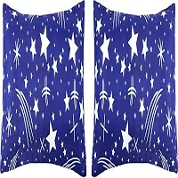 PCOTT Prime Collection 144TC 3D Printed Polycotton Double Bedsheet with 2 Pillow Covers (Multicolour, Size 87 x 87 Inch) - Blue with Stars 3D4-M-thumb3