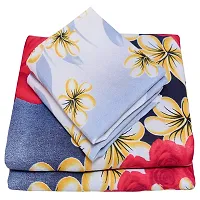 PCOTT Prime Collection 144TC 3D Printed Polycotton Double Bedsheet with 2 Pillow Covers (Multicolour, Size 87 x 87 Inch) - Red Roses Heart 3D-thumb3