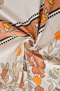 PCOTT Prime Collection 160TC Glace Cotton Supersoft Printed Double Bedsheet with 2 Matching Pillow Covers (Multicolour, 90 x 90 Inch)-Orange Bail3-Gold-thumb1