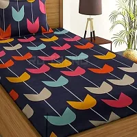 Amvy Creation Prime Collection 160TC Supersoft Glace Cotton Single Bedsheet with 1 Pillow Cover (Multicolour, Size 60 x 90 Inch) - Multi Arrow-Single-thumb1