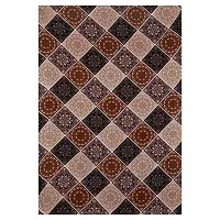 PCOTT Prime Collection 160TC Glace Cotton Supersoft Printed Double Bedsheet with 2 Matching Pillow Covers (Multicolour, 90 x 90 Inch)-Brown Rangoli3-Gold-thumb2