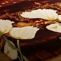 PCOTT Prime Collection 144TC 3D Printed Polycotton Double Bedsheet with 2 Pillow Covers (Multicolour, Size 87 x 87 Inch) - Coca Cola with White Flower 3D1-thumb3