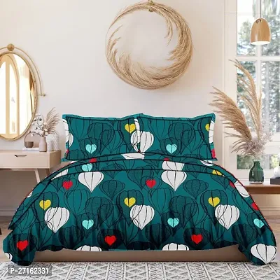 Fancy Glace Cotton Printed Bedsheet With 2 Pillow Covers