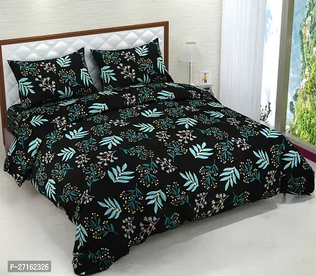 Fancy Glace Cotton Printed Bedsheet With 2 Pillow Covers-thumb2