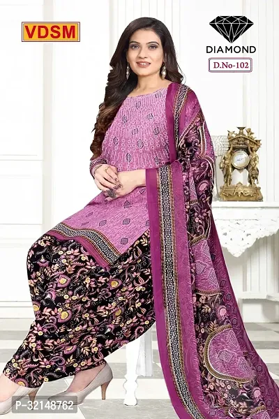 Beautiful Art Silk Unstitched Dress Material with Dupatta-thumb0