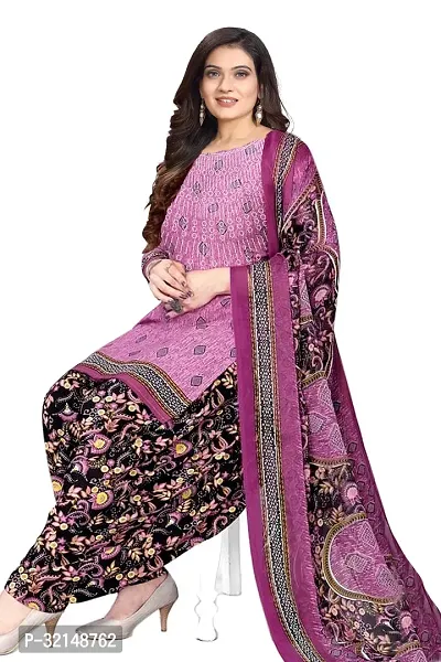 Beautiful Art Silk Unstitched Dress Material with Dupatta-thumb3