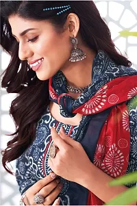 Unstitched Art Silk Salwar Suit Material Printed-thumb1