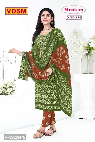 Beautiful Art Silk Salwar Suit Unstitched Dress Material with Dupatta-thumb0