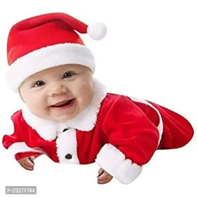 Santa Claus Christmas Costume Dress for kids Boys/Girl's With (1 Jacket, 1 Cap, 1 Pouch, 1 Pajama)-thumb0