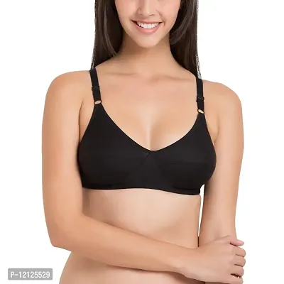 SOUMINIE Women's Cotton Non-Padded Non-Wired Everyday Bra (SLY-935_Yellow Black_30C) Pack of 2-thumb2