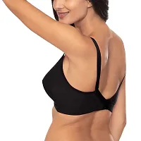 Sushme Plus-Size Non-Padded Comfortable Bra (Black, 40C)-thumb2