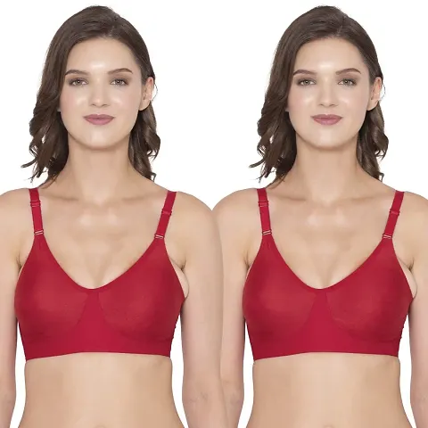 Buy Lyra Stylish Red Cotton Solid Bras For Women Online In India