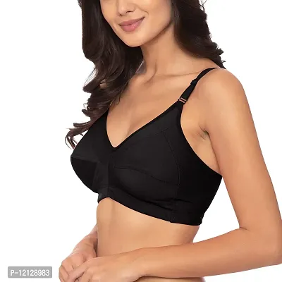 Sushme Plus-Size Non-Padded Comfortable Bra (Black, 40C)-thumb2