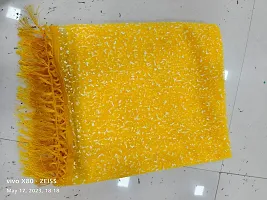 Net Applique Golden Saree with Blouse piece-thumb1