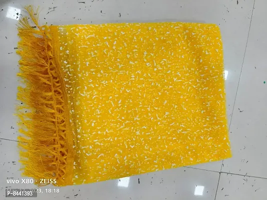 Net Applique Golden Saree with Blouse piece-thumb2