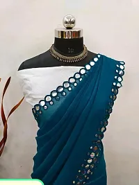 DESIGNER GEORGETTE SAREE WITH BLOUSE PIECE-thumb1