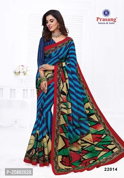 Trendy Women Chiffon Printed Saree-thumb0