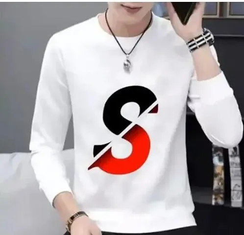 Must Have Polyester Full-sleeve Round Neck Tees For Men