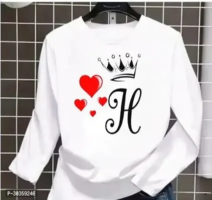 Stylish White Polyester Printed T-Shirt For Kids