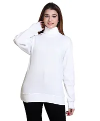 Women's Ribbed Turtleneck Highneck Pullover Sweater with Full Sleeves-thumb3