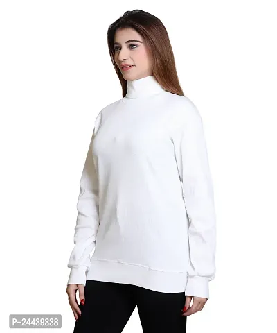 Women's Ribbed Turtleneck Highneck Pullover Sweater with Full Sleeves-thumb5