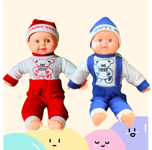 Pack of 2 Laughing Sound Cute Dolls for Kids