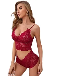 Classic Lace Solid Lingerie set for Women-thumb2