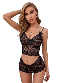 Classic Lace Solid Lingerie set for Women-thumb4